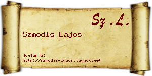 Szmodis Lajos névjegykártya